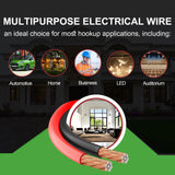 TYUMEN 100FT 14/2 Gauge Red Black Cable Hookup Electrical Wire LED Strips Extension Wire 12V/24V DC, 14AWG Flexible Extension Cord for LED Ribbon Lamp Tape Lighting