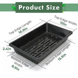 Sckee Upgraded 5 Pack Plant Growing Trays Seed Starting Tray Microgreens Growing Trays Seedling Plant Germination Starter Tray Transplant Fodder Flats, No Holes, No Leakage, Reusable (1017)