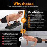 MQRW Push Up Board,Home Gym,Portable Exercise Equipment,Pilates Bar and 20 Fitness Accessories with Resistance Bands and Ab Roller Wheel,Full Body Workout at Home