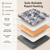Electric Heated Blanket Throw Size 50"x60", Soft Sherpa Faux Fur Heating Blanket with 10 Adjustable Heat Settings, Fast Heating, 1-8 Hour Timer Auto Shut Off & Overheat Protection & Machine Washable