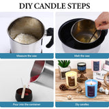 SAEUYVB Natural Soy Candle Wax for Candle Making, 10lb Bag, Premium Granular Soy Wax, 20 Cotton Candle Wicks, 20 Wick Stickers and 2 Centering Devices-Perfect as Christmas Home Decoration