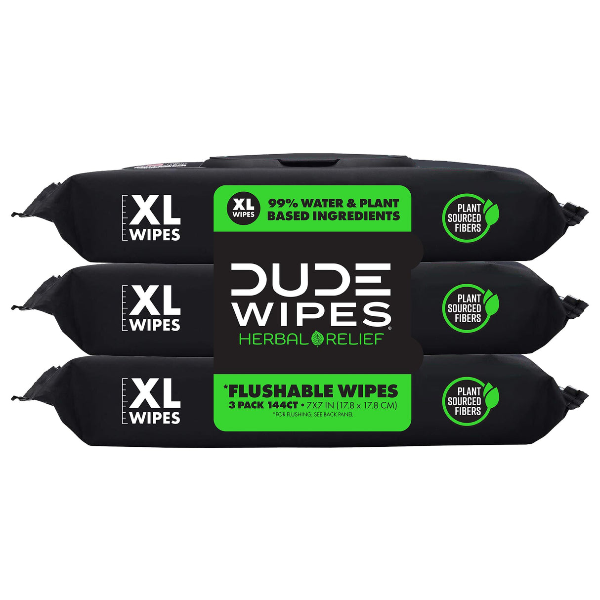 DUDE Wipes - Flushable Wipes for Adults - 6 Pack, 288 Wipes - Odor Destroyer XL Adult Wet Wipes - Deodorizing with Clean Scent - Up to 24 Hours of Odor-Destroying Technology