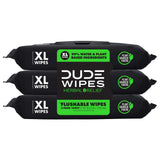 DUDE Wipes - Flushable Wipes for Adults - 6 Pack, 288 Wipes - Odor Destroyer XL Adult Wet Wipes - Deodorizing with Clean Scent - Up to 24 Hours of Odor-Destroying Technology