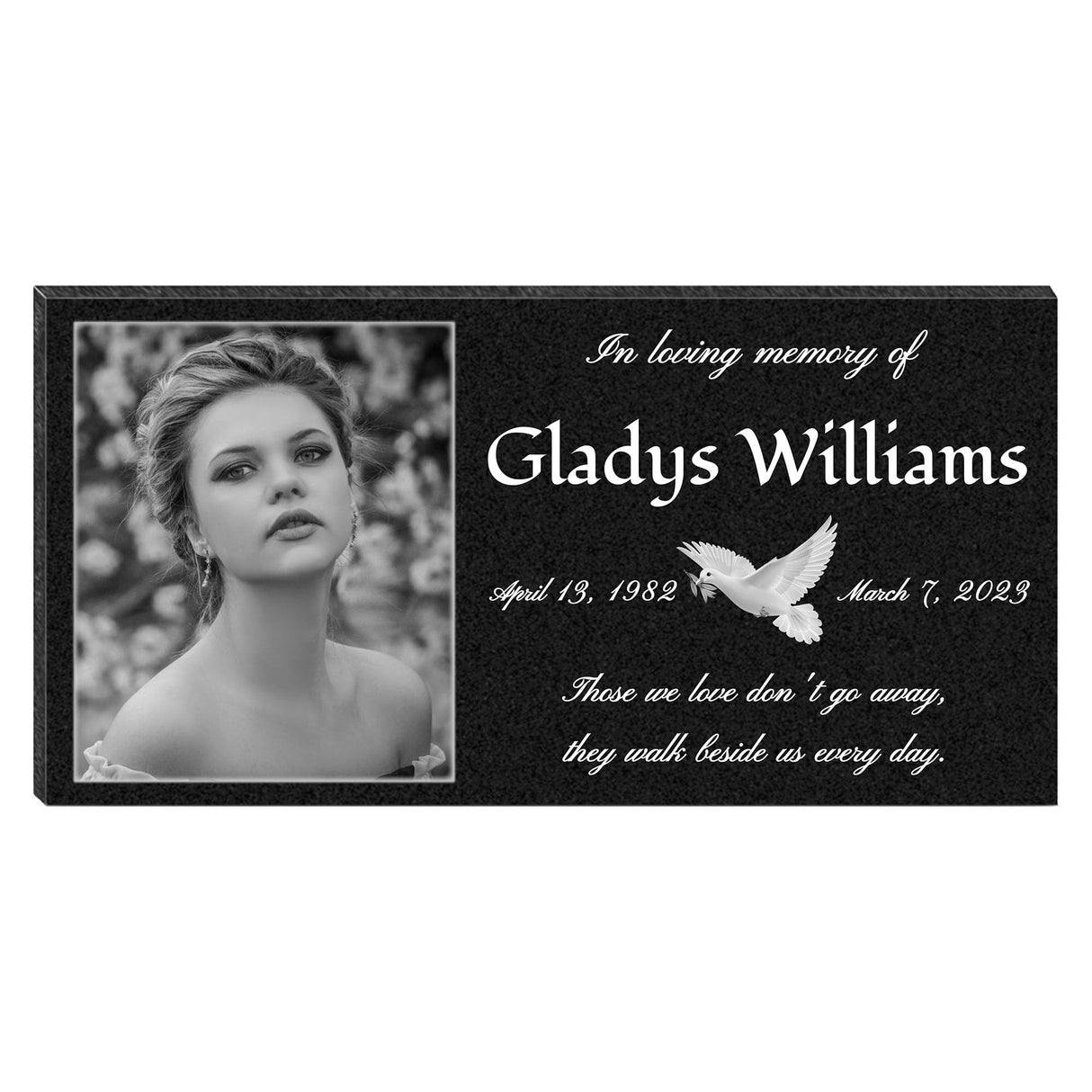 Headstones for Graves - Custom Engraved Grave Markers with Ceramic Photo