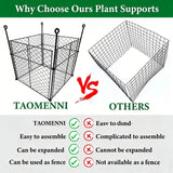 3 Pack Plant Protectors from Animals, 12Pcs 1" Mesh DIY Plant Cages 13.8"x13.8"x12", Metal Garden Animal Barrier with Stakes, Keep Rabbits & Chipmunks Out for Vegetables, Shrubs & New Plants