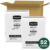 Depend Real Fit Incontinence Underwear for Men, Disposable, Maximum Absorbency, Large/Extra Large, 52 Count (2 Packs of 26), Packaging May Vary