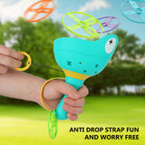 daboot Outdoor Flying Disc Launcher Toys for Kids Ages 4-8 (Red & Green)