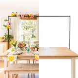 SHIJING Over The Table Rod Stand with Clamps Adjustable Length Black Table Arch 28"-69" Tall 30"-98" Length Arch Hanging, for Wedding Birthday Party Halloween Christmas Party