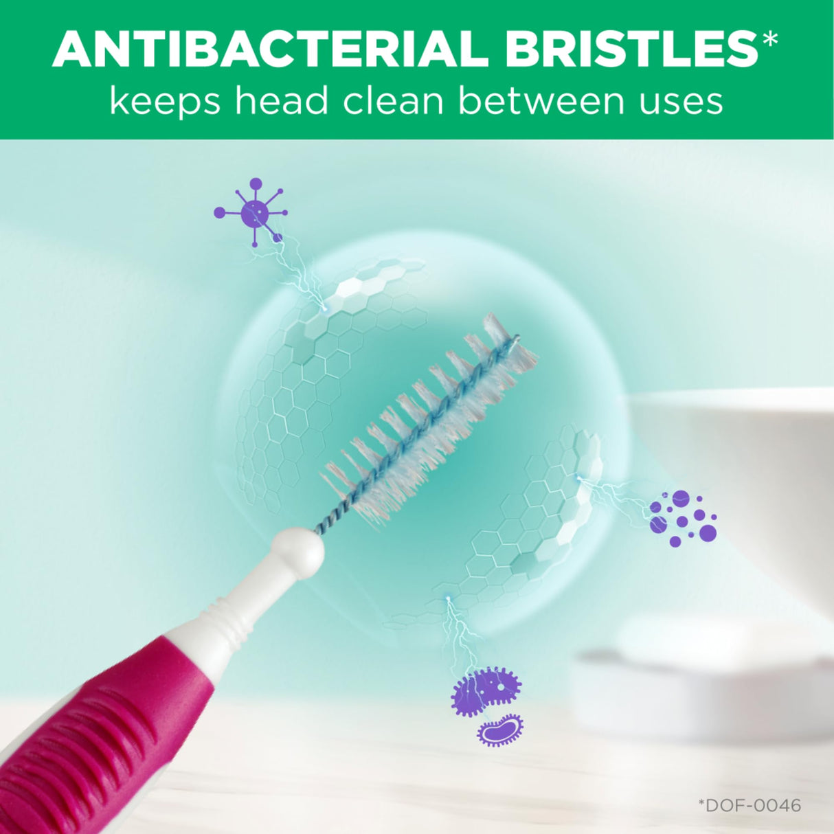 GUM Proxabrush Go-Betweens - Moderate - Interdental Brushes - Soft Bristled Dental Picks for Plaque Removal Health - Safe for Braces & Dental Devices, 10 Count (Pack of 4)