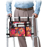supregear Accessories Bag for Walker, Wheelchair, Rollator - Walker Basket Bag w/Cup Holder - Seniors Caddy Attachment Pouch for Walkers, Water Resistant Large Capacity Carry Storage Carrier Tote