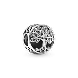 PANDORA Family Tree Charm - Engraved Family Message - Meaningful Keepsake - Jewelry for Women with Gift Box - Compatible Moments Charm Bracelets - Sterling Silver