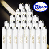 Konideke 25 Pack F32T8/841 Fluorescent Tube 48 Inch, T8 Fluorescent Light Bulb 4 Foot 32 Watt 4100K Cool White 2600 Lumens G13 Base