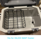 Cooler Basket for YETI Tundra 50 or 65,Inside Dry-Goods Basket Compatible with Cabela's 60QT, Igloo BMX 52QT, Ozark Trail 52QT,Pelican Elite (45 & 70) etc,Stainless Steel Wire Cooler Rack