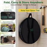 GreatBuddy Collapsible Trash Can 45 Gallon 2 Pack, Pop Up Yard Waste Bags, 600D Oxford Lawn and Leaf Bags with Drainage Holes, Self-Standing Camping Trash Can, Foldable Garden Bag for Leaf Cleanup