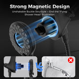 Newfinde High Pressure Rain Shower Head with Handheld Spray Combo: Detachable Dual Shower Head with 10 Sprays Modes - Upgrade Knob Spray Mode Selector and Magnetic Guidance Docking System