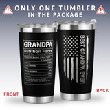 KATLADIZ Grandpa Gifts - Grandpa Birthday Gifts from Grandchildren - Fathers Day Gift, Birthday Christmas for Grandfather - Grandfather Gift Ideas from Granddaughter, Grandson - 20 Oz Black Tumbler