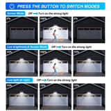 JEJOT 2 Pack Solar Motion Lights Outdoor Waterproof, 270° Wide Angle,3 Modes Solar Wall Lights, Anti Glare Solar Powered Flood Lights for Fence Garage Garden Patio Yard