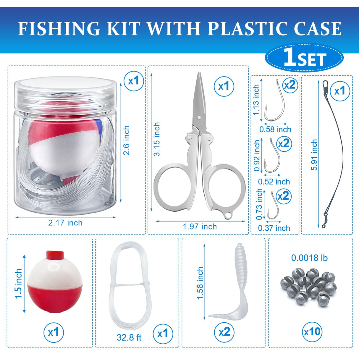 Mini Fishing Kits Bulk for Age 9-14 Christmas Shoebox Fillers Emergency Fishing Survival Kit Small Fishing Kit with Jar Fishing Accessories Fishing Gear for Beginner Stocking Stuffer Gift (24)