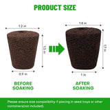 LAPOND 50 Pcs Seed Starter Plugs,Replacement Root Grow Sponges Plant Plugs,Great for Soil, Tray or Planting Pods, Promotes Herbs, Vegetables and Flowers Growth