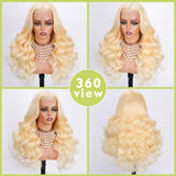 JILCA 30 Inch 613 Lace Front Wig Human Hair 200 Density Blonde Wig Human Hair 613 HD Lace Frontal Wig 13x6 Body Wave Lace Front Wigs Human Hair Pre Plucked Blonde Wigs For Women 613 Wig With Baby Hair