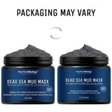 New York Biology Dead Sea Mud Mask for Face, Body | with Stem Cell and Collagen | Spa Quality Pore Refiner for Oily Skin | Natural Skincare for Women, Men | Tighten Skin | 4 oz (Pack of 2)