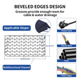 4 Inch Rise Threshold Ramp Anti-Slip Wheelchair Ramp Rubber Curb Ramp for Home Doorways 3 Feet Long 5500lbs Load Capacity(Anti-Slip Design)