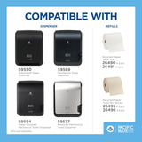 Pacific Blue Ultra 8" High-Capacity Automated Touchless Paper Towel Dispenser by GP PRO (Georgia-Pacific); Black; 59590; 12.9" W x 9" D x 16" H; 1 Dispenser