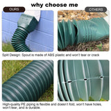 plusgutter Green1-Pack Rain Gutter Downspout Extensions Flexible, Drain Downspout Extender,Down Spout Drain Extender, Gutter Connector Rainwater Drainage,Extendable from 21 to 68 Inches