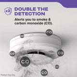 Kidde Smoke & Carbon Monoxide Detector, 10-Year Battery Powered, LED Warning Light Indicators, 2 Pack