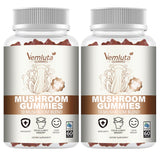 2 Packs 5000MG Mushroom Gummies -10 Blend Organic Mushroom Supplement containing Lion's Mane and Reishi for Brain and Immune Boosting, Vegan Blueberry Flavor, Non-GMO, 120 Counts