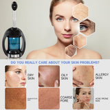 Facial Steamer-Portable Facial Steamer for Face, Nano Ionic Face Steamer for Facial Deep Cleaning, Vaporizador Facial Steamer for Esthetician, Professional Facial Steamer for Home Facial Spa. (Black)