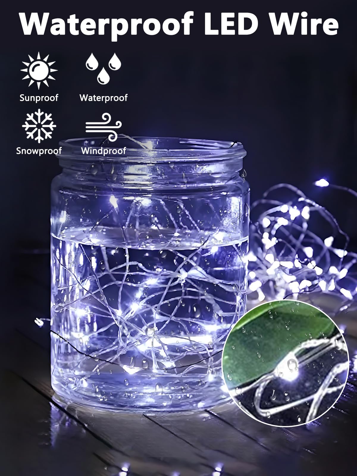 3 Pack Fairy Lights Battery Operated with Remote Control Timer, 26 FT 80 LED String Lights Outdoor Indoor, 8 Mode Twinkle Lights for Christmas Party Wedding Birthday Bedroom Décor (Cool White)