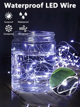 3 Pack Fairy Lights Battery Operated with Remote Control Timer, 26 FT 80 LED String Lights Outdoor Indoor, 8 Mode Twinkle Lights for Christmas Party Wedding Birthday Bedroom Décor (Cool White)