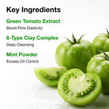 FULLY Green Tomato Pore Clay Mask Cleanser for Deep Cleansing, 4.05 fl oz