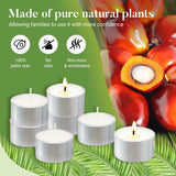 Unscented Tea Lights Candles 200 Pack,6 Hours Long Burning White Tea Candles Bulk,Non-Paraffin, Clean Burn, Smokeless, Palm Tealight Candles for Wedding,Centerpiece,Christmas Lights,Home Dceor