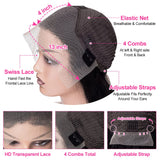 GOMOST Body Wave Lace Front Wigs Human Hair Pre Plucked 180 Density 13x4 HD Lace Frontal Wigs for Black Women Glueless Wigs Brazilian Virgin Human Hair Wig with Baby Hair 24 Inch