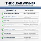 Cooler Shock Reusable Ice Packs for Cooler - Long-Lasting Freezer Packs with Built-in Handle - Large Cooler Size, Pack of 3