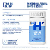 Habit Stress Relief Supplement 2 Pack (120 Capsules) - New Look, Supports Relaxation & Mood Balance, Vitamin B, Adaptogens, Lemon Balm, Calming, Vegan, Non-GMO