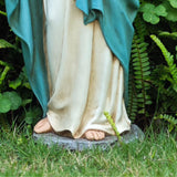 Grace4Joy Virgin Mary Garden Statue, 24 Inches Saint Mary Holding Lilies Outdoor Sculpture, Blessed Virgin Outdoor Statue for Home Yard Patio Lawn Hallway Decor