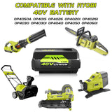 6000mAh High Capacity 40 Volt Replacement for Ryobi 40V Battery Compatible with Ryobi 40 Volt Lithium Battery OP4026A OP4015 OP4040 OP40201 OP4050A OP4015 OP40261 OP4030 OP40401 OP4060 Tools (Green)