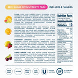 DripDrop Sugar Free Hydration Packets - Zero Citrus Variety Pack - Single Serve Electrolytes Powder Drink Mix - Cherry Limeade, Citrus, Orange, Strawberry Lemonade - Non-GMO, Gluten Free - 16 Sticks