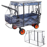 Waterproof Collapsible Wagon Rain & Sun Cover - Windproof UV-Resistant Canopy for Stroller/Trolley/Cart Accessories, Suit for Camping Picnic Garden Use