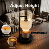 Bingyouth Candle Warmer Lamp with Timer, Adjustable Height Wax Melt Warmer