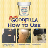 Goodfilla Mahogany,1 Quart (3.5lbs) Wood and Grain Filler, Stainable, Tintable, Sandable, Zero Waste, Non-Toxic, USA Made