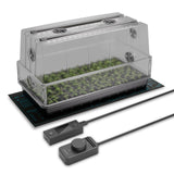 AC Infinity Heavy-Duty Large Humidity Dome 6x12 Germination Kit, Full Spectrum LED Grow Light Bars w/Samsung LM301H EVO LEDs, Heat Mat, 3 mm Thickest Dome, Trays, Extension Panels, for Seed Starting