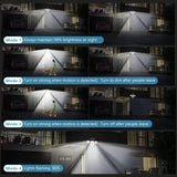 YSEAGA Solar Lights Outdoor, 288 LED 2800LM Motion Sensor Outdoor Light with Remote Control, 4 Heads IP65 Waterproof Solar Flood Security Lights for Outside Patio Wall -4PACK