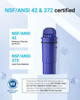AQUA CREST CF10A Water Filter Replacement for Pur® Plus Pitcher Water Filter, CRF950Z, PPF951K, PPF900Z, PPT700, PPT111, CR1100, DS1800 and All Pur® Pitchers and Dispensers, NSF Certified, 4 Pack
