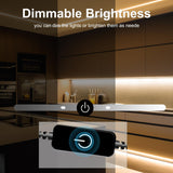 Pandery COB LED Strip,LED Strip Lights 3M/9.84ft,Touch Dimmable LED Strips,CRI90+,2700K Warm White cob led,960LEDs,24V LED Tape Lights,Indoor for Bedroom, Kitchen, TV, Mirror,Cabinet