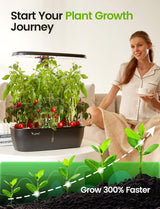 LETPOT Hydroponics Growing System, 12 Pods Indoor Herb Garden Kit with 24W LED Grow Light, 5.5L Water Tank & 16" Adjustable Height, Smart Indoor Gardening System for Kitchen, Home & Gift