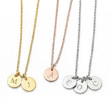 Personalized Initial Necklace for Women, Mom, 18k Plated Gold, Silver, Rose